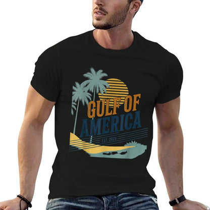 Retro Vintage Gulf Of USA America Est 2025 Gulf Mexico Soft T-Shirt