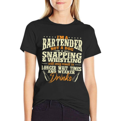 I'm A Bartender Not A Dog - Tapster Bartending Bar Pub Owner  Trendy Pattern T-Shirt