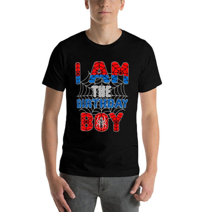 Spider Web Birthday Party I'm The Birthday Boy Trendy Pattern T-Shirt