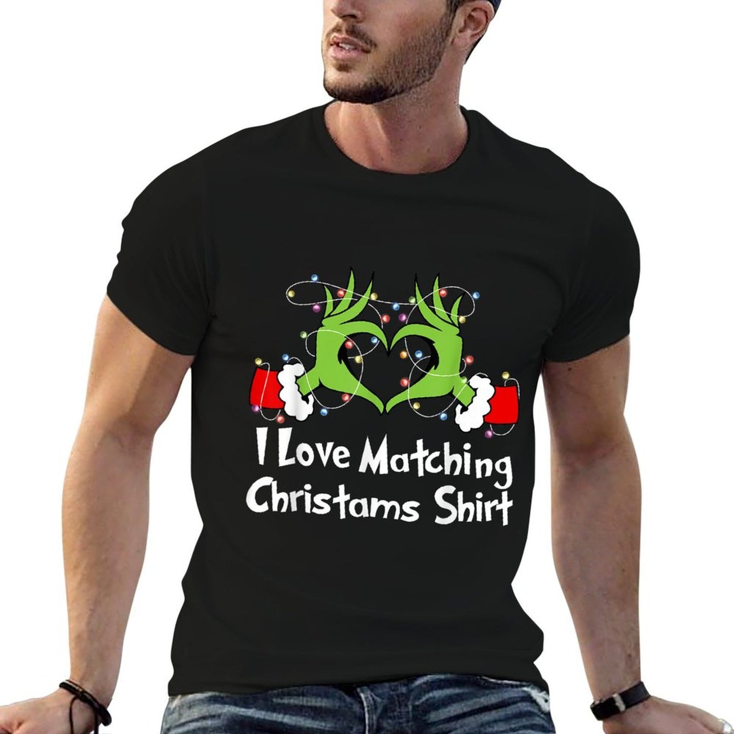 I Love Matching Christmass But I Dont Couples Xmas  Cotton T-Shirt