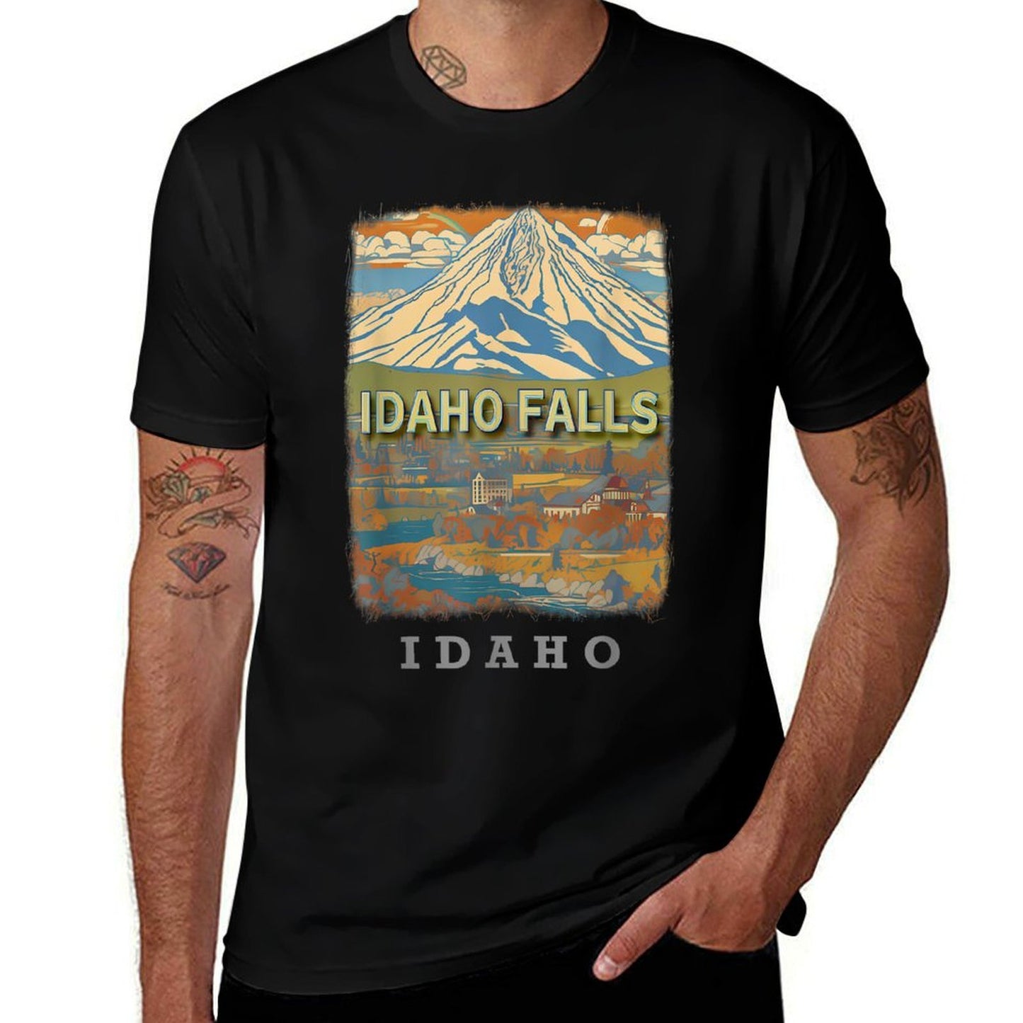 Idaho Falls Idaho ID Breathtaking Mountains SD533  Polyester Blend T-Shirt