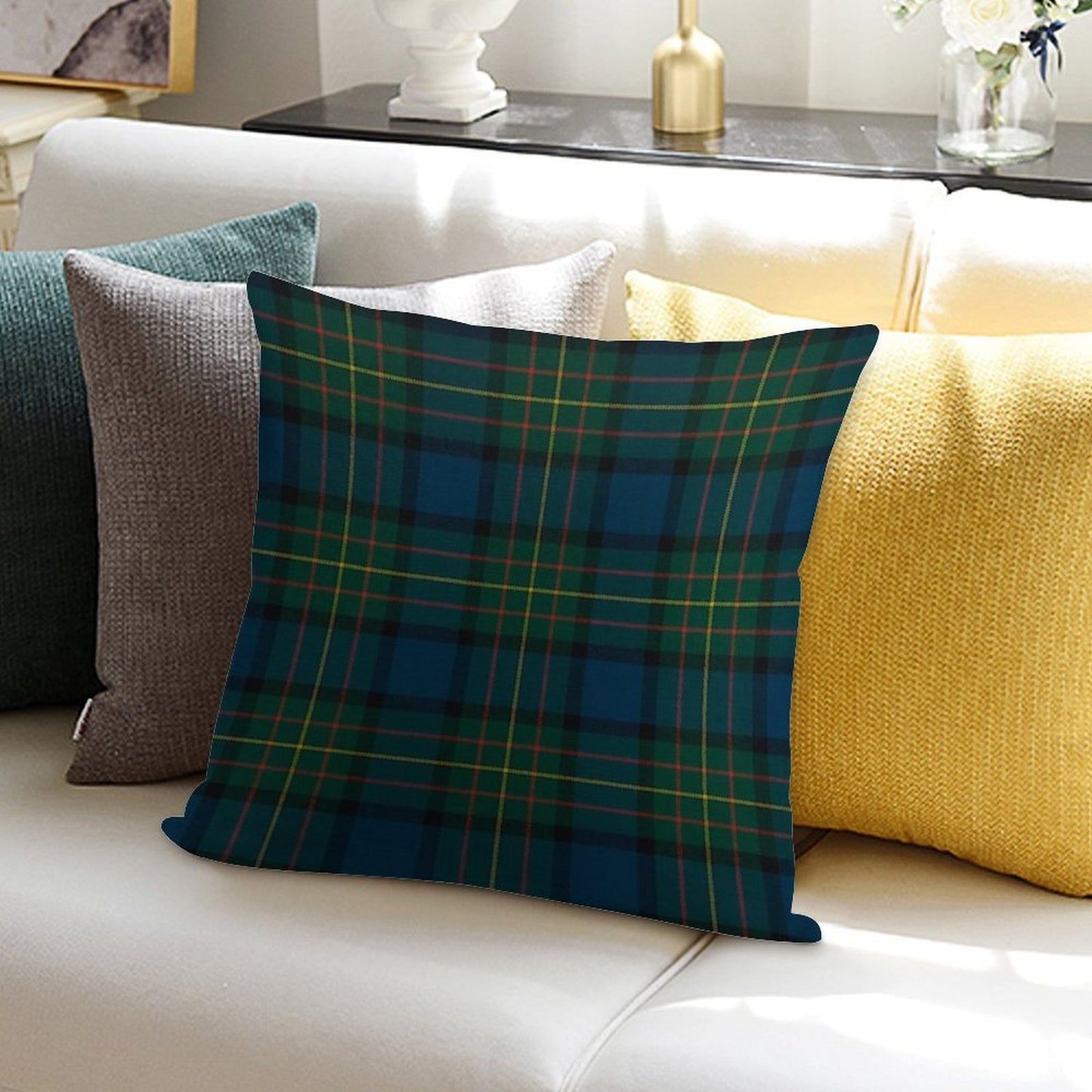 MacLaren Scottish Tartan Soft Fade-Resistant Throw Pillow