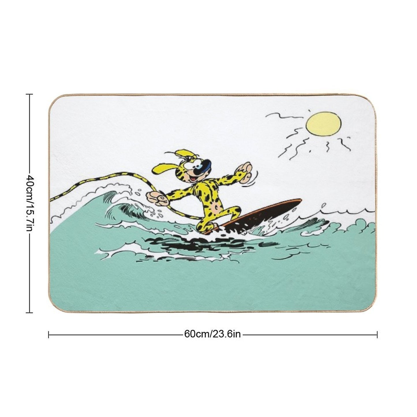 Marsupilami Surfing  Absorbent Bath Mat