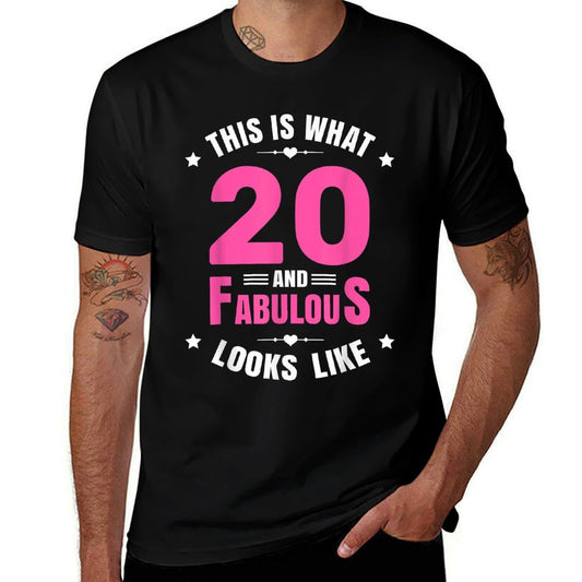 20 And Fabulous 20 Year Old Birthday Happy 20th Birthday  Lightweight T-Shirt
