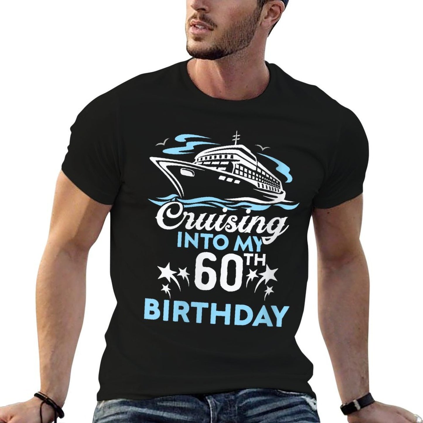 Womens Cruising Into My 60th Birthday 60 Year Old Cruise Birthday  Breathable T-Shirt