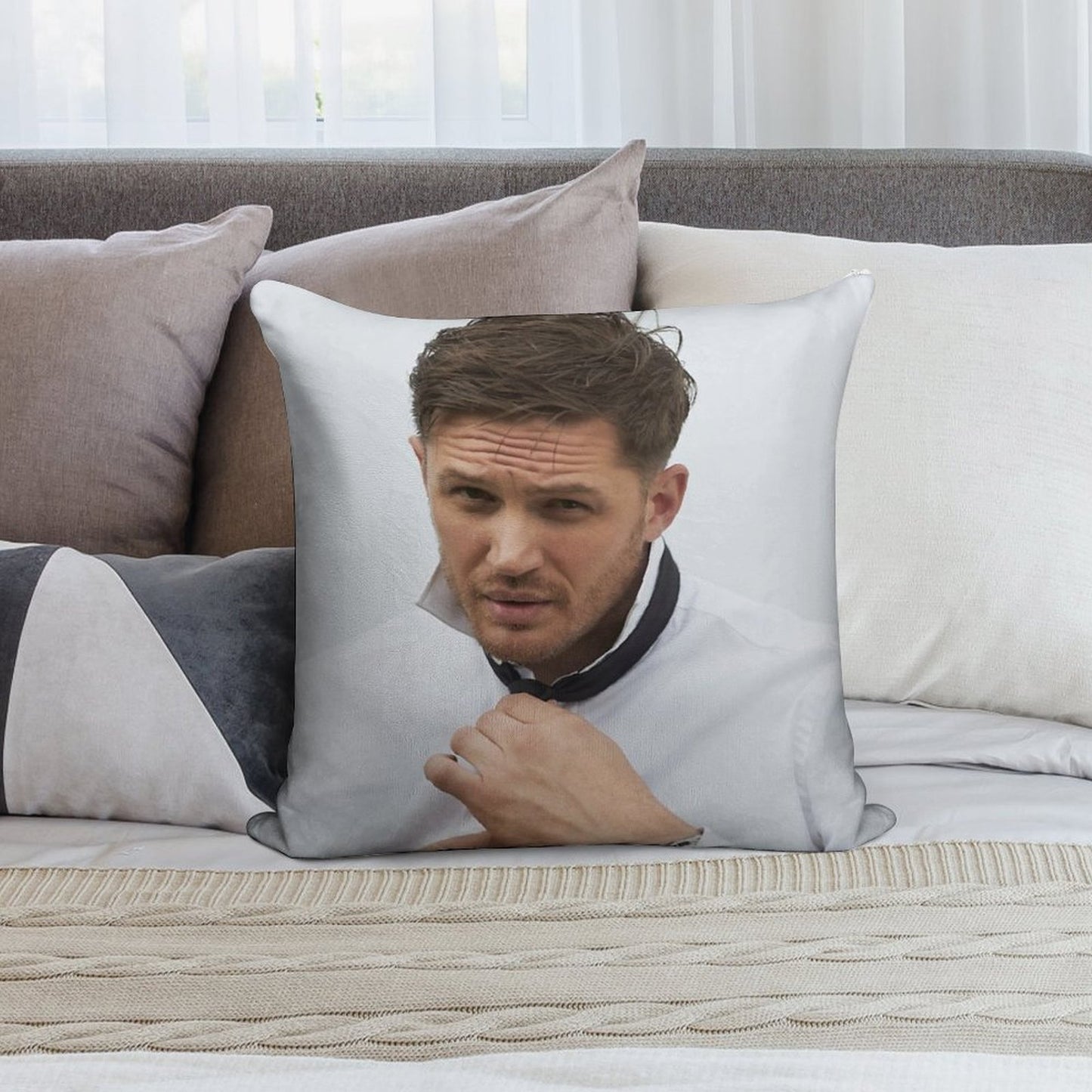 Tom Hardy Soft Fade-Resistant Throw Pillow