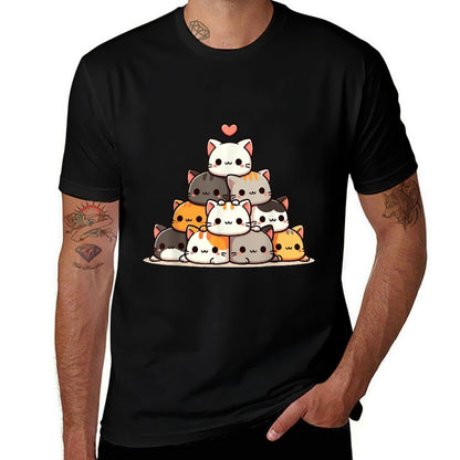 Cat Cute Cats Anime Kawaii  Slim-fit Cut T-Shirt