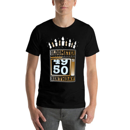 Womens Oldometer 49-50 50th Birthday Funny Gift  Moisture-wicking T-Shirt