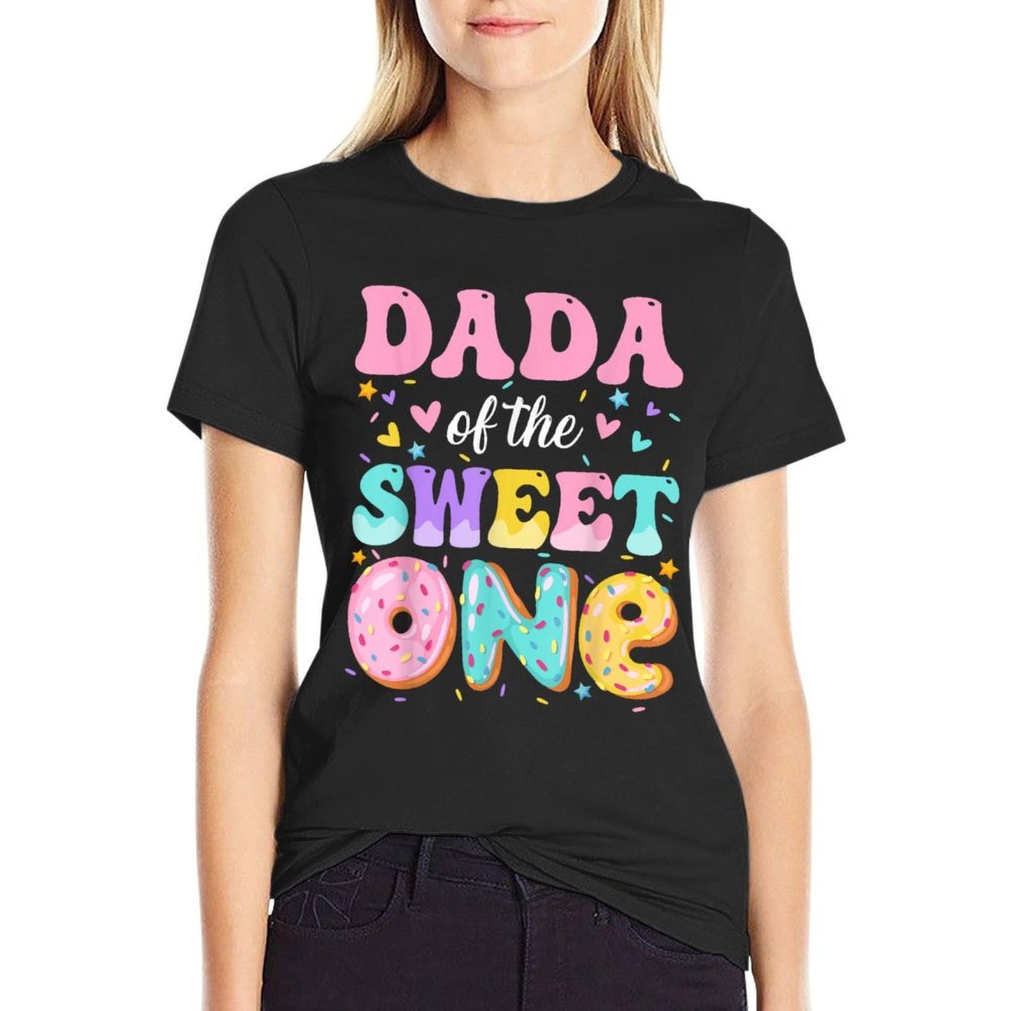 Dada Of The Sweet One 1st Birthday Donut Bday Party  Slim-fit Cut T-Shirt