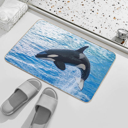Orca Killer Whale Stunt  Versatile Bath Mat