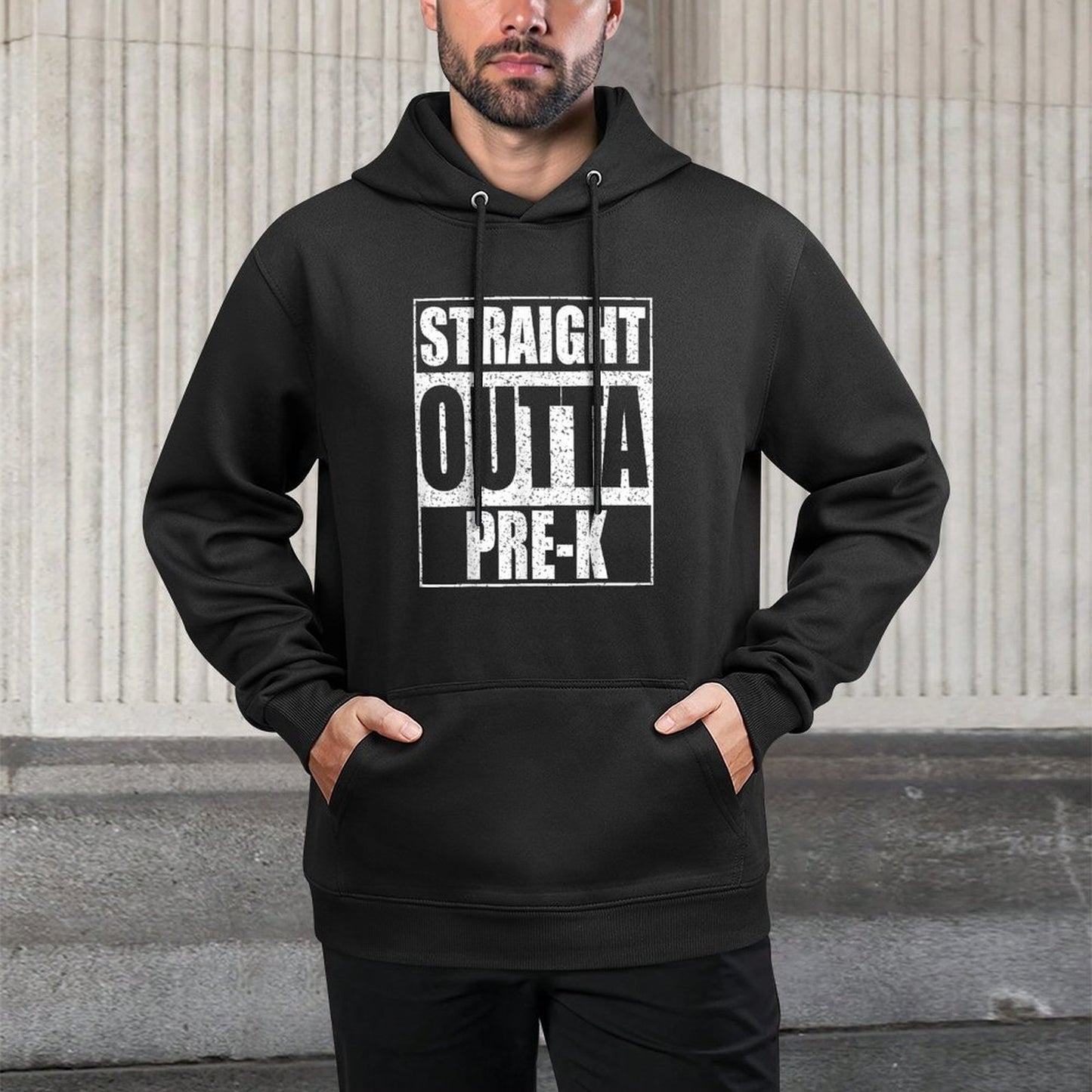 Straight Outta Pre-K Preschool Boy Girl Graduation Cotton-Polyester Blend Hoodie