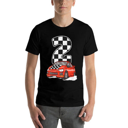 Birthday Boy 2 Two Race Car 2nd Birthday Racing Car  High-quality Stitching T-Shirt
