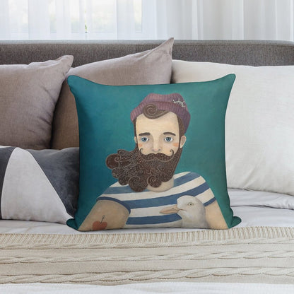 A Sailor Soft Washable Throw Pillow