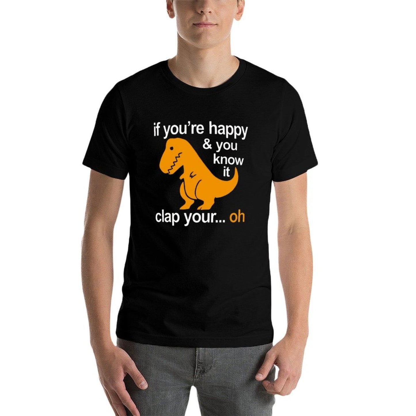 Dino Clap Your Hands Playful T-Rex And Happy Rhymes  Quick-drying T-Shirt