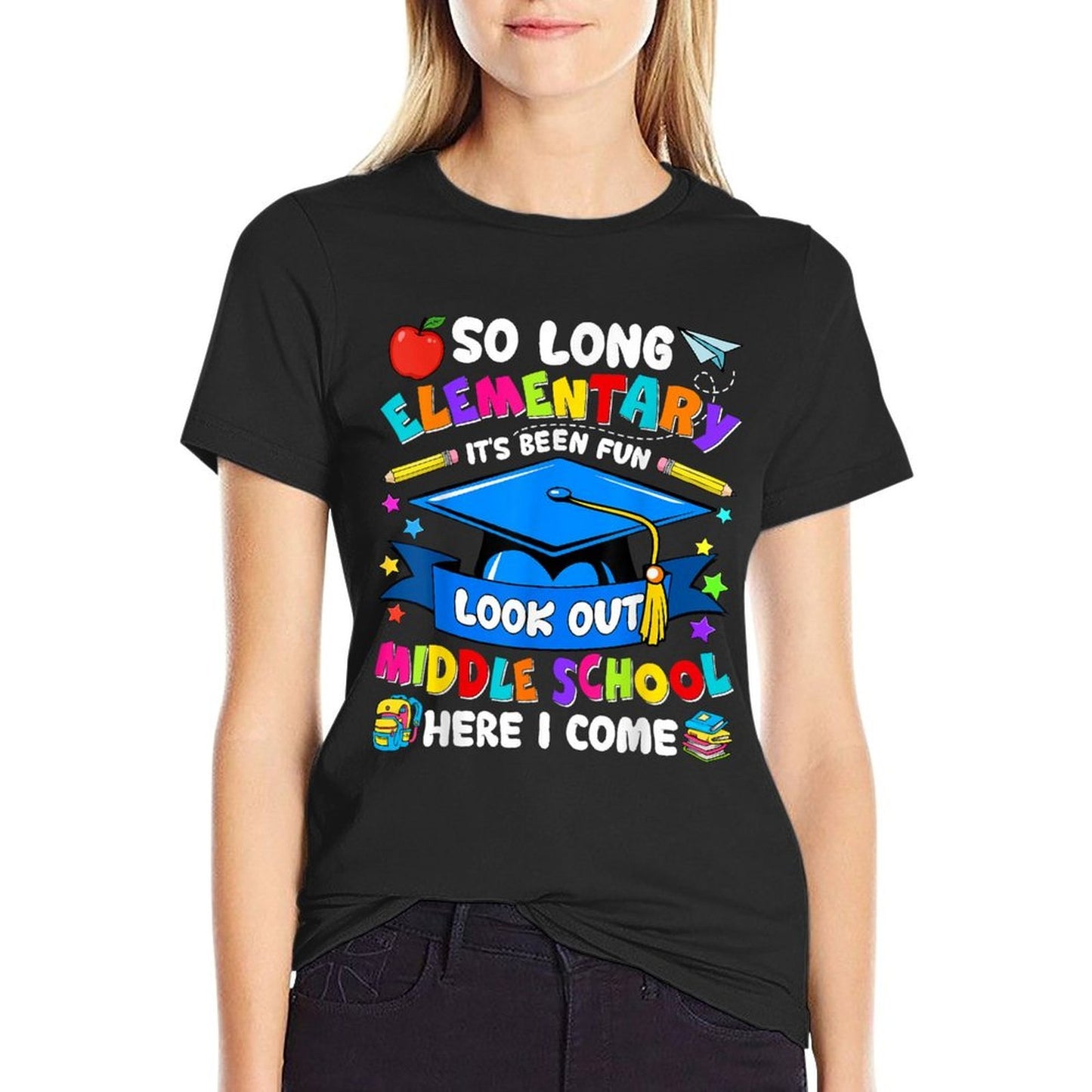 Elementary It's Been Fun Look Out Middle School Graduate  Vintage-inspired T-Shirt