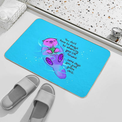 Some Days You Just Gotta Chill Purple Otter  Slip-Resistant Bath Mat