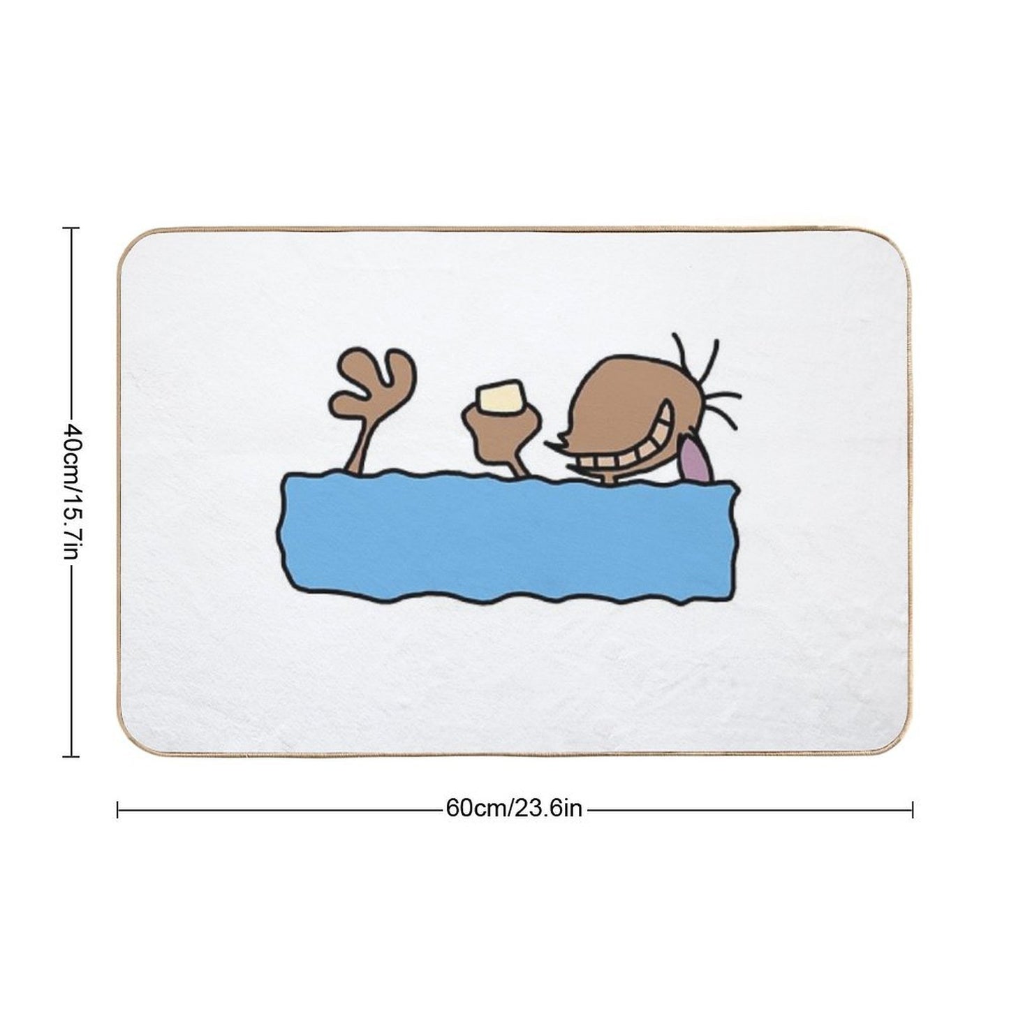 Ren's Beloved Ice-cream Bar - Ren And Stimpy  Pet-Safe Bath Mat