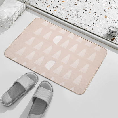 Cute Pink Geometric Pattern  High-Traffic Bath Mat
