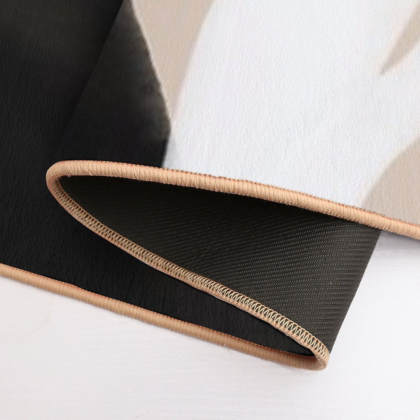 Black And White Scandinavian Abstract  Easy To Clean Bath Mat