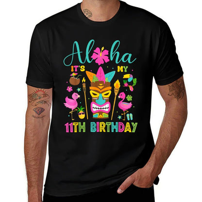 It's My 11th Birthday Tiki Hawaii 11 Yrs Old Girl Aloha  Breathable T-Shirt