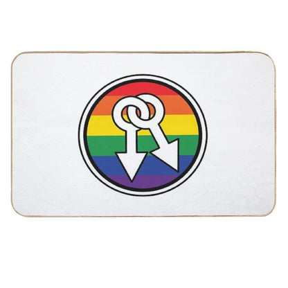 Male Symbols Rainbow  Non-Slip Bath Mat