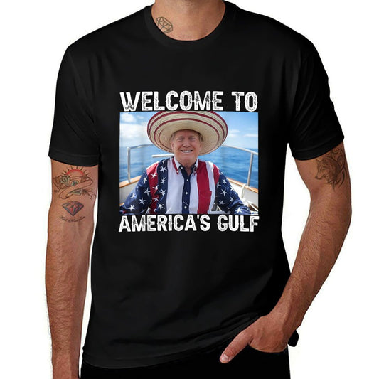 Gulf of USA America Funny USA Flag Breathable T-Shirt