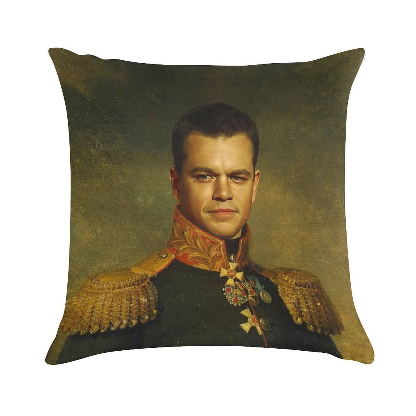 Matt Damon - Replaceface Soft Anti-Pilling Throw Pillow