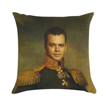 Matt Damon - Replaceface Soft Anti-Pilling Throw Pillow
