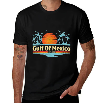 Gulf of Mexico Historic 1550 Retro Vintage Beach Men Women Comfortable T-Shirt