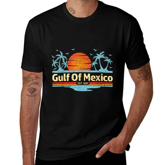 Gulf of Mexico Historic 1550 Retro Vintage Beach Men Women Comfortable T-Shirt