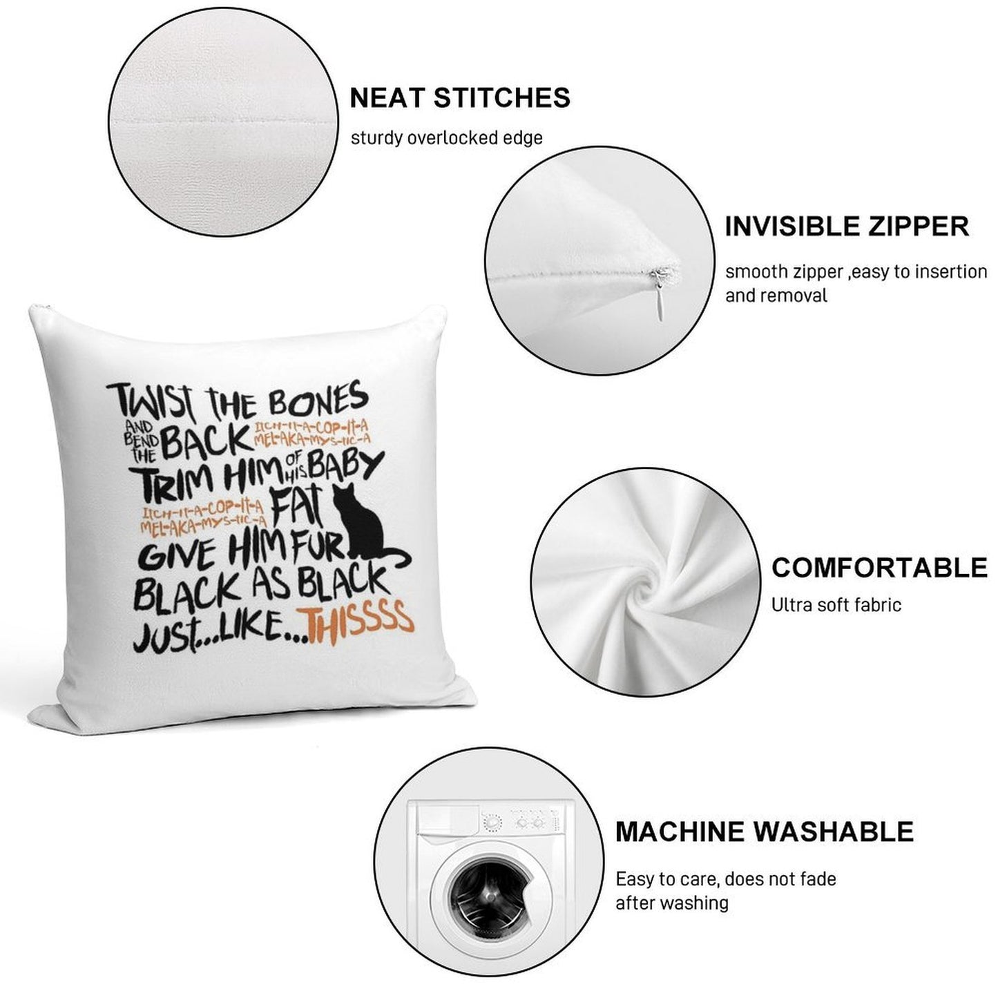 Binx Spell Soft Durable Construction Throw Pillow