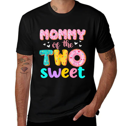 Mommy Of The Two Sweet Donut Birthday Family Theme Girl  Classic T-Shirt