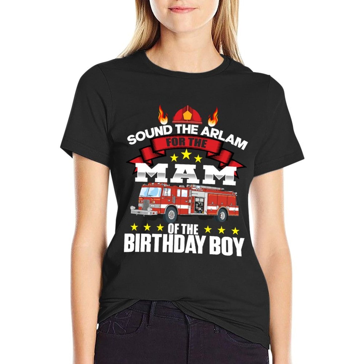 Mam - Mam Of The Birthday Boy  Fade-proof Color T-Shirt