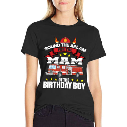 Mam - Mam Of The Birthday Boy  Fade-proof Color T-Shirt