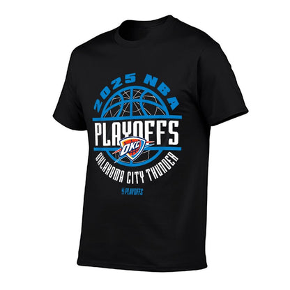 NBA Official Oklahoma City Thunder 2025 Playoffs Game Time  Graphic-printed T-Shirt