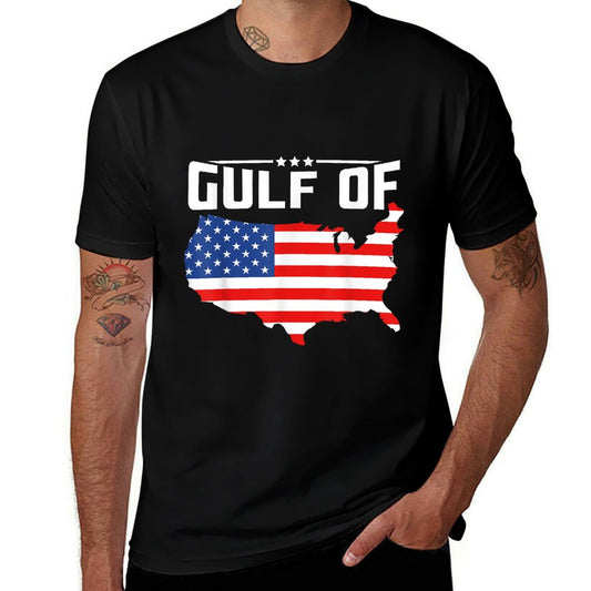 Gulf Of United States Of America Funny USA Flag Stretchy T-Shirt