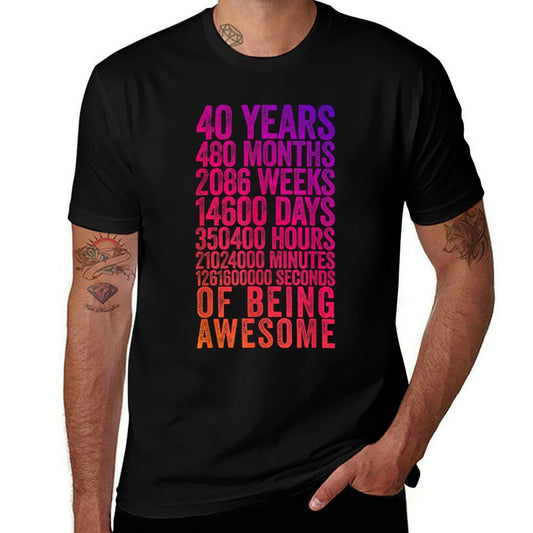 Funny 40th Birthday Old Meter Funny 40 Year Old Gifts  Vintage-inspired T-Shirt