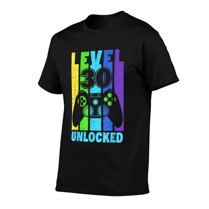 Level 30 Unlocked 30 Years Old Men Gamer 30th Birthday  Stretchy T-Shirt