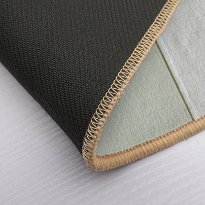 Sage Green Aesthetic Square Tile Pattern Durable Bath Mat