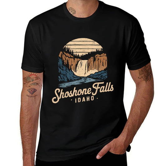 Vintage Shoshone Falls Idaho Waterfalls Hiking Souvenir  Quick-drying T-Shirt