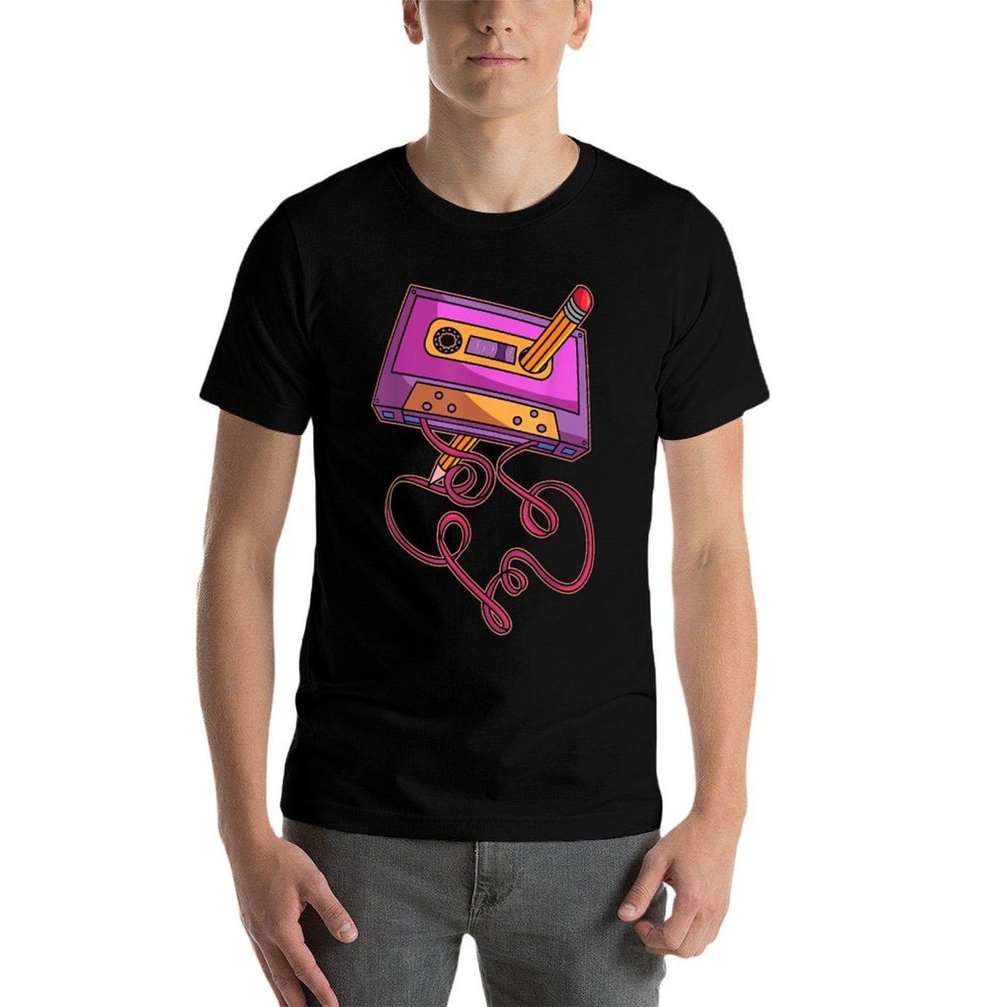 80s Cassette Tape Pencil 1980s Retro Vintage Throwback Music  Affordable Price T-Shirt