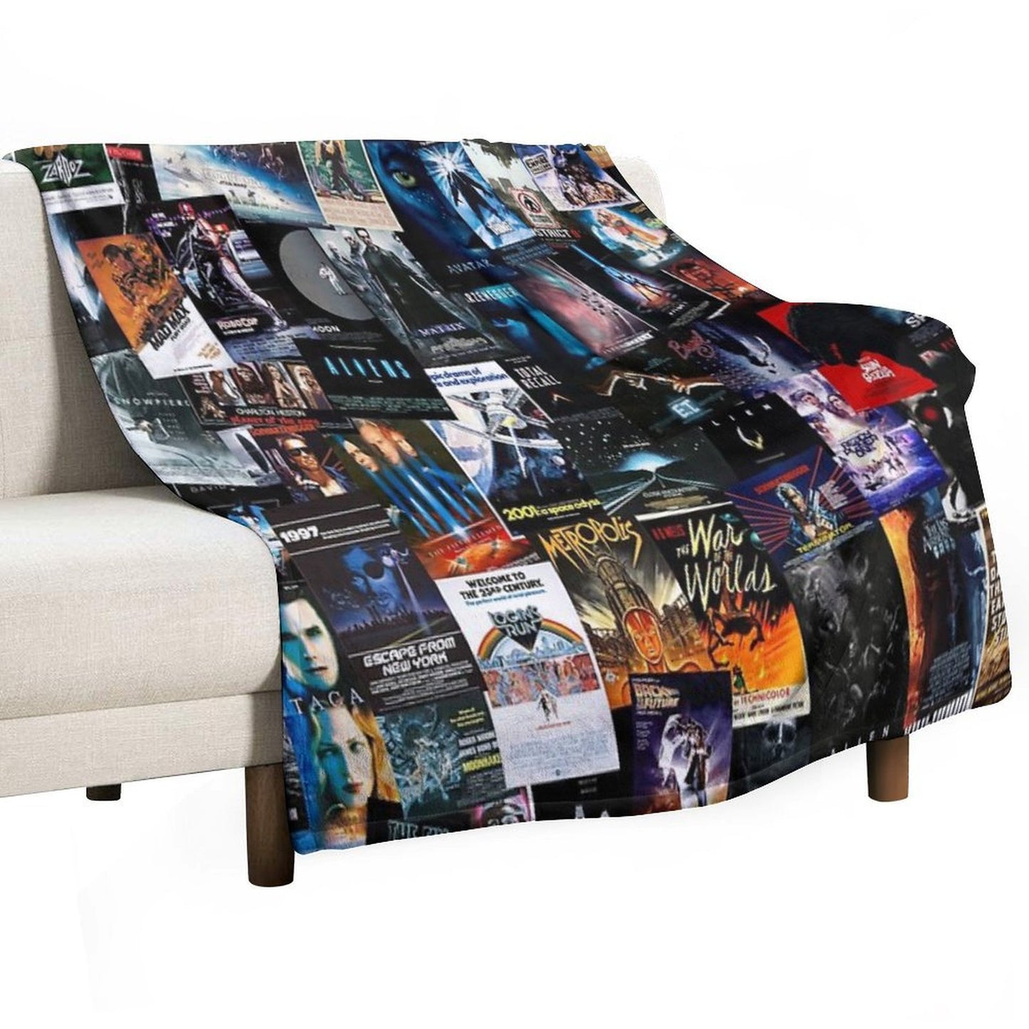 Sci-Fi Movie Posters Velvety-soft Throw Blanket