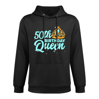 50th Birthday Queen T Celebration Party Fifty Colorfast Hoodie