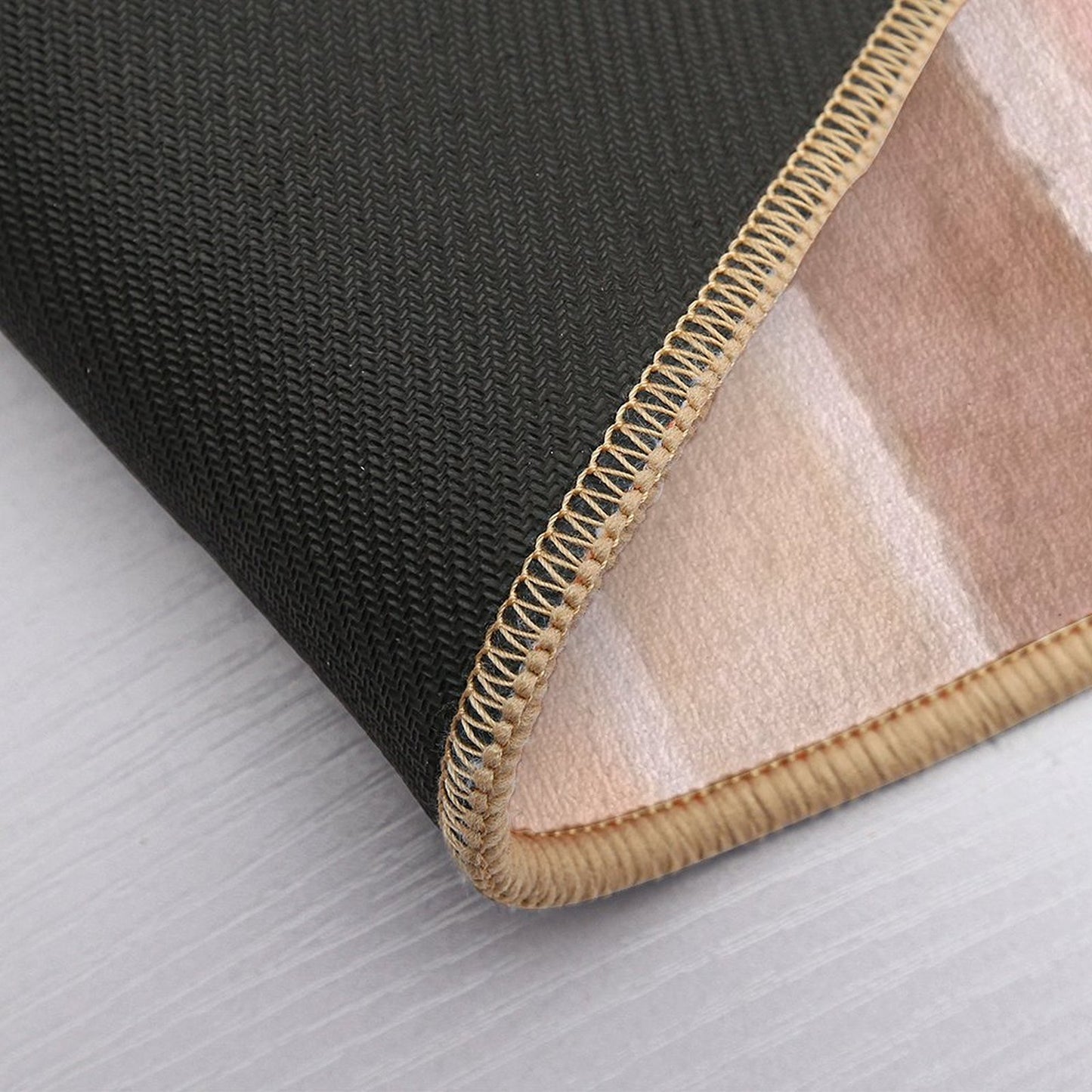 Boho Rainbow Shapes  Easy To Clean Bath Mat