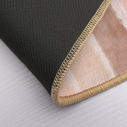 Boho Rainbow Shapes  Easy To Clean Bath Mat