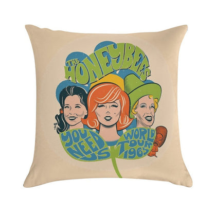 The Honeybees World Tour 1965 - Faded Version Soft Ultra-Soft Texture Throw Pillow