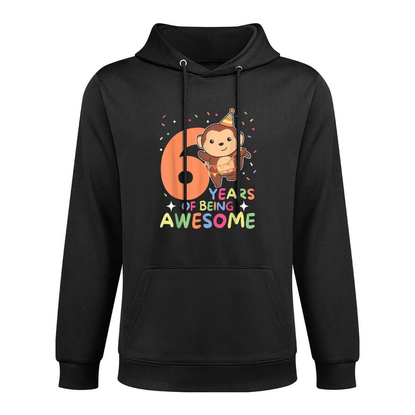 Monkey 6th Birthday For Kids Six Year Old Monkey All-Day Comfort Hoodie