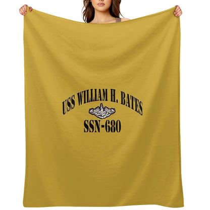 USS WILLIAM H. BATES (SSN-680) SHIP'S STORE Eco-conscious Throw Blanket
