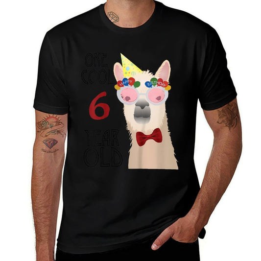 Kids Cool Llama Six Year Old BoysGirls Birthday Gift  High-quality Stitching T-Shirt