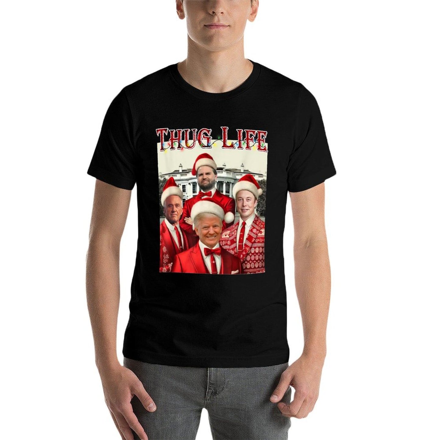 Trump Squad Thug Life Trump Vance Kennedy Elon  Fade-proof Color T-Shirt